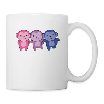 Bi Flag Gay Pride LGBTQ Monkey - Mug - white - Right