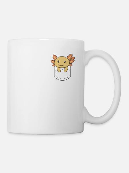 Axolotl in pocket sweet axolotls in breast pocket - Mug - white