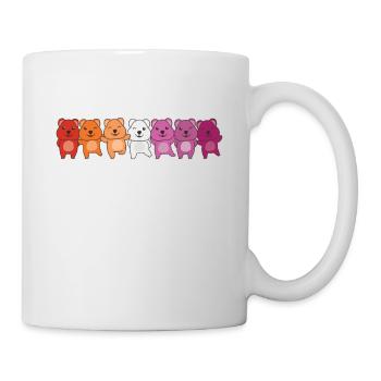 Drapeau lesbien Gay Pride LGBTQ Quokka - Mug blanc - blanc - Droite