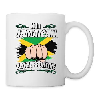 Not Jamaican But Supportive Travel Tourist Jamaica - Tasse - Weiß - Rechts
