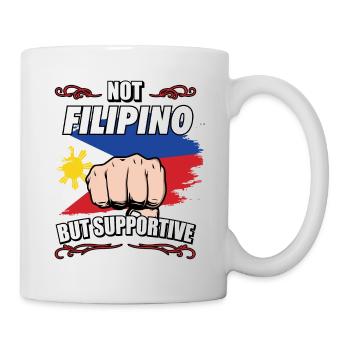 Not Filipino But Supportive Travel Tourist - Mug - white - Right