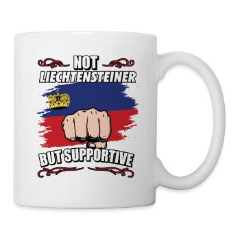 Not Liechtensteiner But Supportive Travel - Tasse - Weiß - Rechts