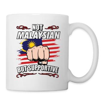 Not Malaysian But Supportive Travel Tourist - Mug - white - Right
