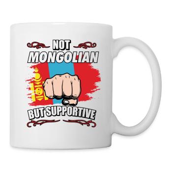 Pas mongol mais touriste de voyage de soutien - Mug blanc - blanc - Droite