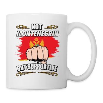 Not Montenegrin But Supportive Travel Tourist - Mug - white - Right