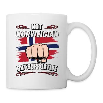 Not Norwegian But Supportive Travel Tourist Norway - Mug - white - Right