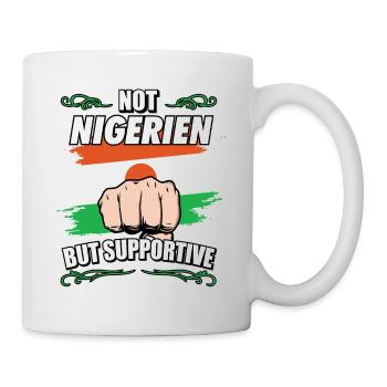 Not Nigerien But Supportive Travel Tourist - Tasse - Weiß - Rechts