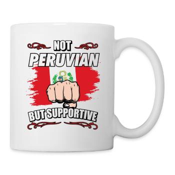 Not Peruvian But Supportive Travel Tourist - Tasse - Weiß - Rechts