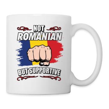 Not Romanian But Supportive Travel Tourist - Mug - white - Right