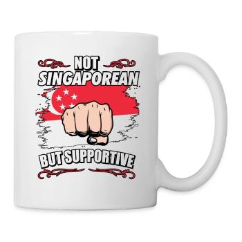 Not Singaporean But Supportive Travel Tourist - Tasse - Weiß - Rechts
