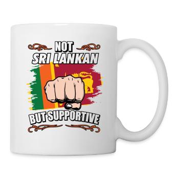 Not Sri Lankan But Supportive Travel Tourist Sri - Mug - white - Right