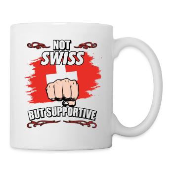Pas suisse mais favorable au tourisme suisse - Mug blanc - blanc - Droite
