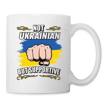 Pas ukrainien mais touristique de voyage de soutien - Mug blanc - blanc - Droite