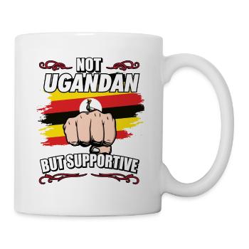 Not Ugandan But Supportive Travel Tourist Ugandan - Mug - white - Right