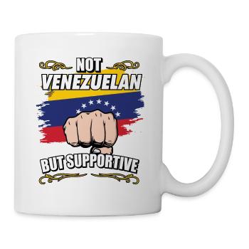 Not Venezuelan But Supportive Travel Tourist - Tasse - Weiß - Rechts