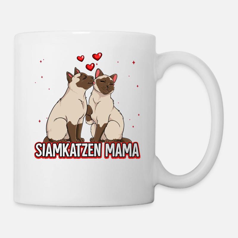 Siamkatzen Mama - Tasse - Weiß