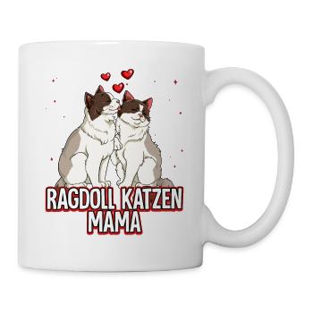 Ragdoll Katzen Mama - Tasse - Weiß - Rechts