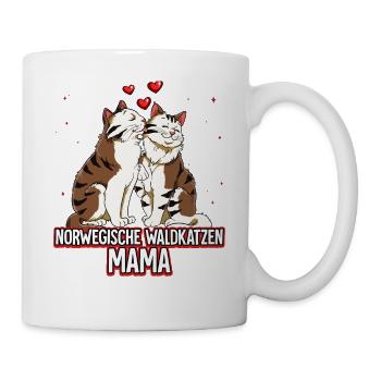 Norwegische Waldkatzen Mama - Tasse - Weiß - Rechts