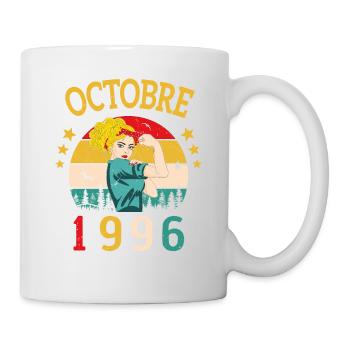 Oktober 1996 Jubiläums Vintage Geschenkidee - Tasse - Weiß - Rechts