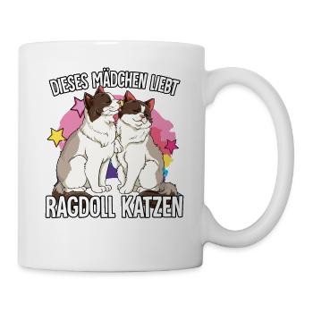 Dieses Mädchen liebt Ragdoll Katzen - Tasse - Weiß - Rechts