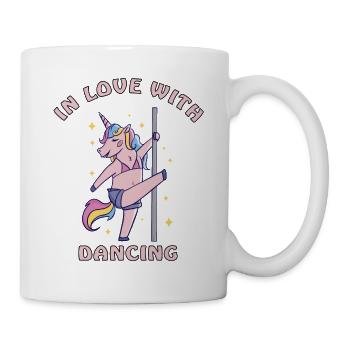 verliebt in tanzen Poledance Einhorn - Tasse - Weiß - Rechts
