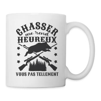 Chasser Me Rend Heureux - Mug blanc - blanc - Droite