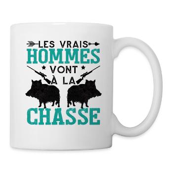 Hommes Chasse Chasseur Papy - Mug blanc - blanc - Droite