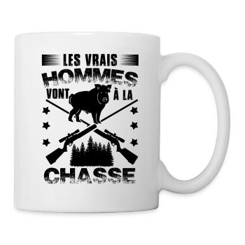 Chasseur Sanglier Chasse Forêt - Mug blanc - blanc - Droite