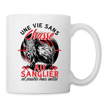 Une Vie Sans Chasse Au Sanglier - Mug blanc - blanc - Droite
