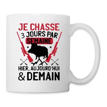Chasse Humour Chasseur - Mug blanc - blanc - Droite