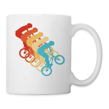 Bike bmx Damen Herren bmx jungen Radfahren - Tasse - Weiß - Rechts
