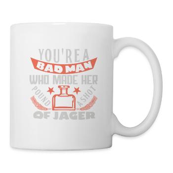 TU ES UN MAUVAIS HOMME QUI LUI A FAIT PILONNER UN COUP JAGER - Mug blanc - blanc - Droite