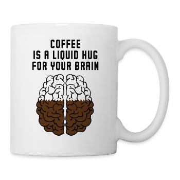 coffee a liquid hug Funny coffee quote - Mug - white - Right