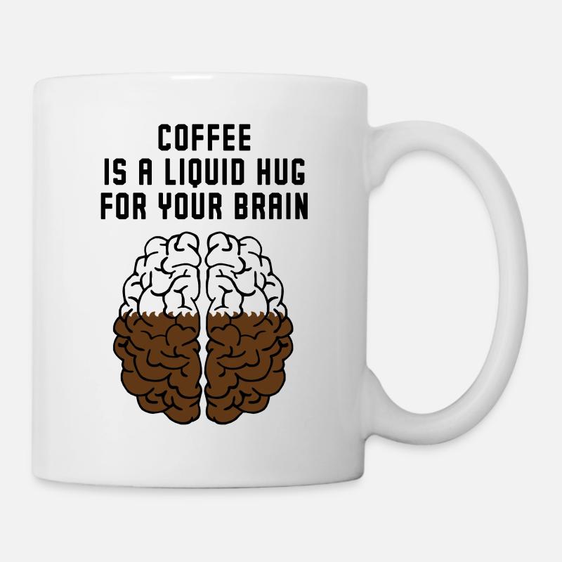 café un câlin liquide Drôle de citation de café - Mug blanc - blanc