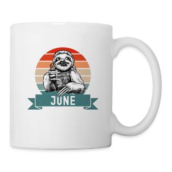 Les légendes sont nées en juin 1947 Paresseux paresseux - Mug blanc - blanc - Droite