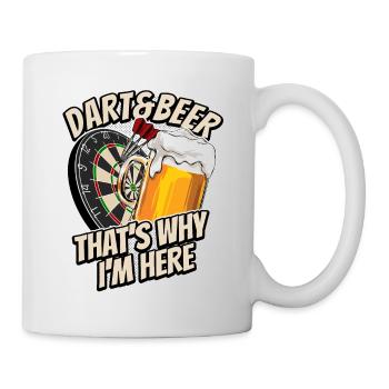 Darts & Beer - c’est pourquoi je suis ici - Dartfan - Mug blanc - blanc - Droite