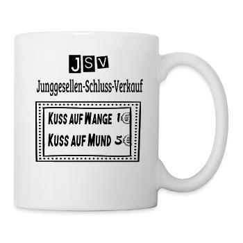 Junggesellen-Schluss-Verkauf - Tasse - Weiß - Rechts