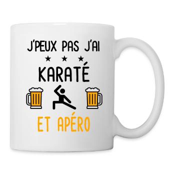 J'peux pas j'ai karaté combat apéro - Mug blanc - blanc - Droite