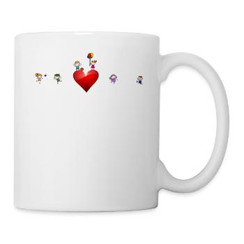 Tagesmutter Herzschlag Kindertagesstätte - Tasse - Weiß - Rechts