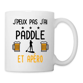 J'peux pas j'ai paddle femme apéro - Mug blanc - blanc - Droite