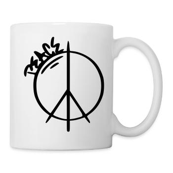 Signe de la Paix Dessin de la Paix Croquis noir - Mug blanc - blanc - Droite