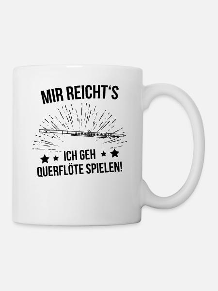 Querflöte Querflötenspieler Querflötist - Tasse - Weiß