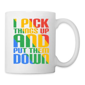 Je ramasse des choses et je les dépose 11 - Mug blanc - blanc - Droite