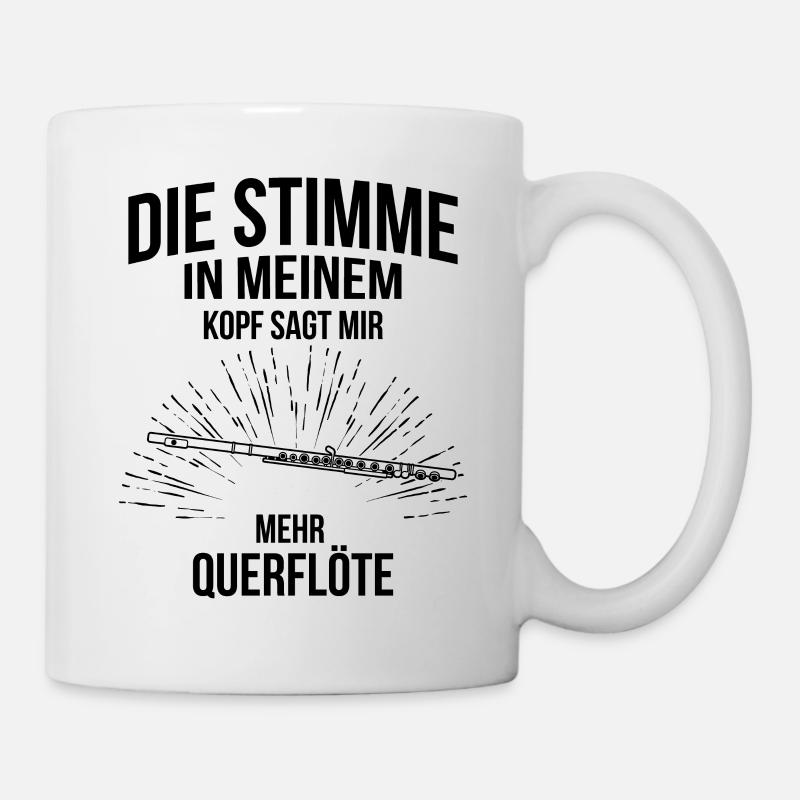 Querflöte Querflötenspieler Querflötist - Tasse - Weiß