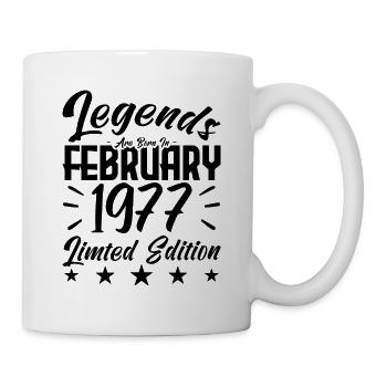 Naissance En Février 1977. Cadeau d'anniversaire. - Mug blanc - blanc - Droite