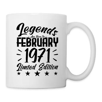 1971 Geburt. Geburtstagsgeschenk. - Tasse - Weiß - Rechts