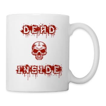 dead inside in red - Tasse - Weiß - Rechts