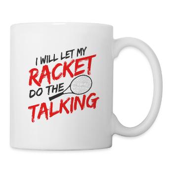Tennisplatz Spruch Für Tennis - Tasse - Weiß - Rechts