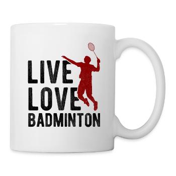 Badminton - Tasse - Weiß - Rechts
