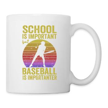 Jahrgang Schule ist wichtig, aber Baseball - Tasse - Weiß - Rechts